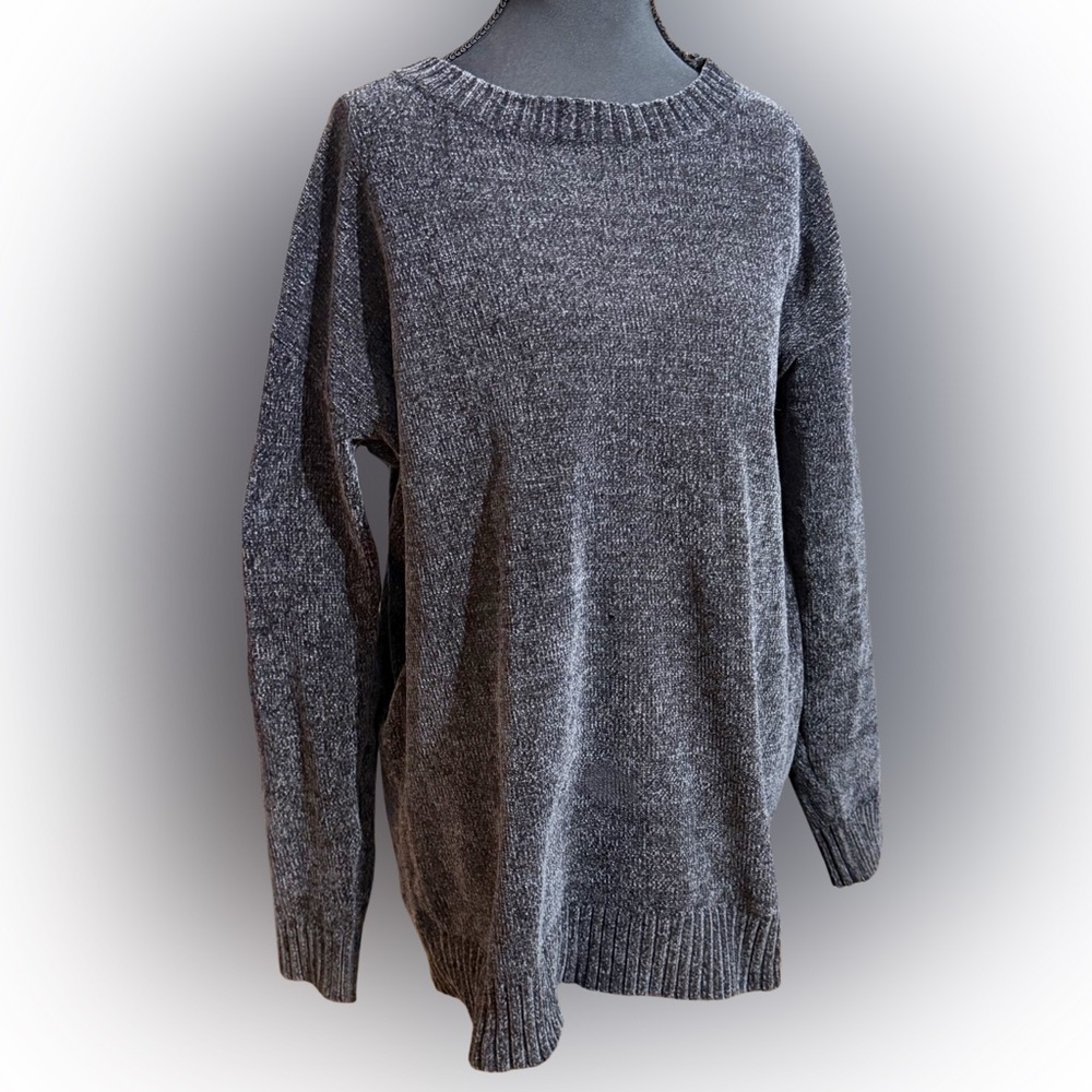 Cozy Chenille Women's Crewneck Sweater -‎ Charcoal Gray Sz Sm by Shop the Mint